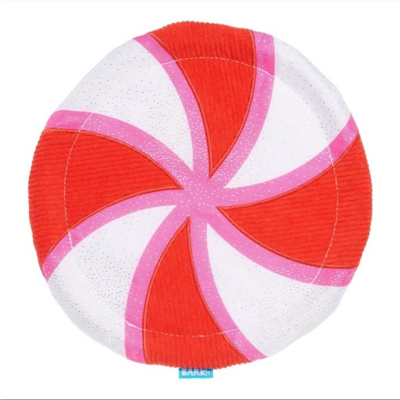 BARK Holiday Santas Workchomp Peppermint Fetch Dog Plush Toy, All dog sizes- Nwt - Picture 4 of 8